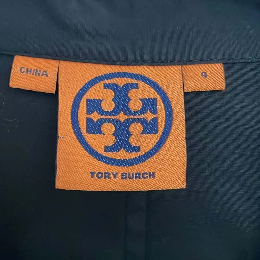 Tory Burch Black Button Up Collared Blouse